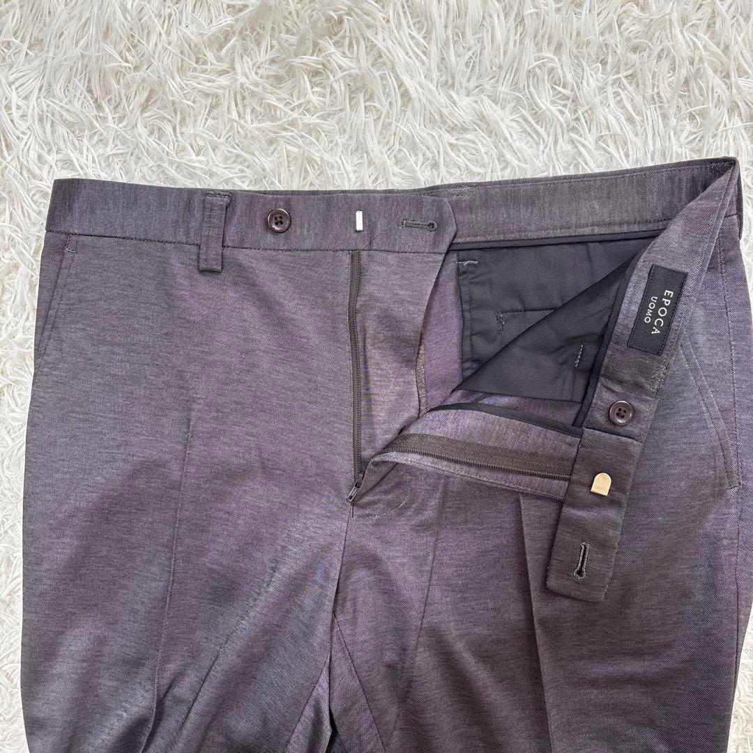 未使用級★エポカウォモ スーツ ブラウン ITL48位 コットン素材