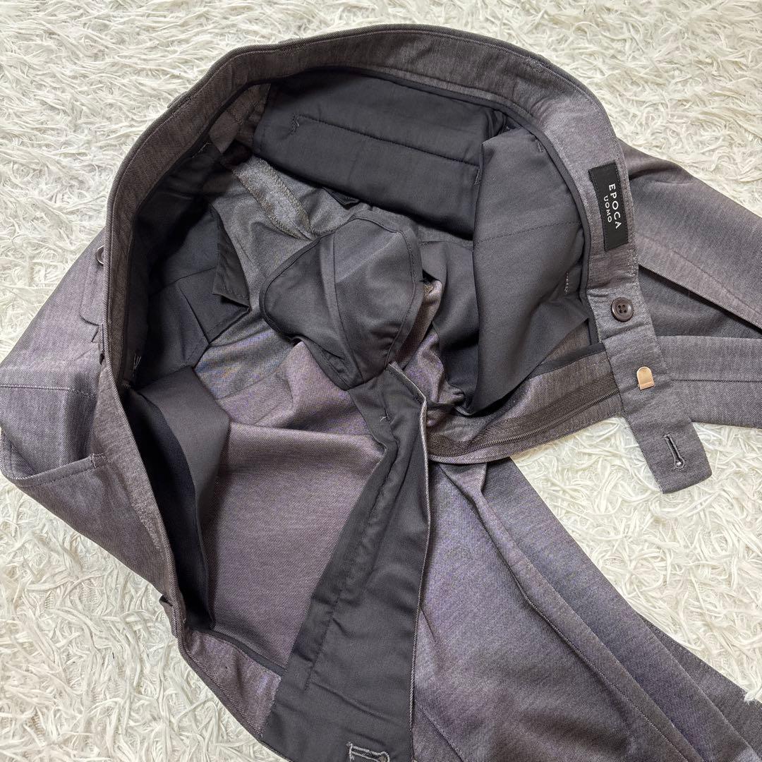 未使用級★エポカウォモ スーツ ブラウン ITL48位 コットン素材