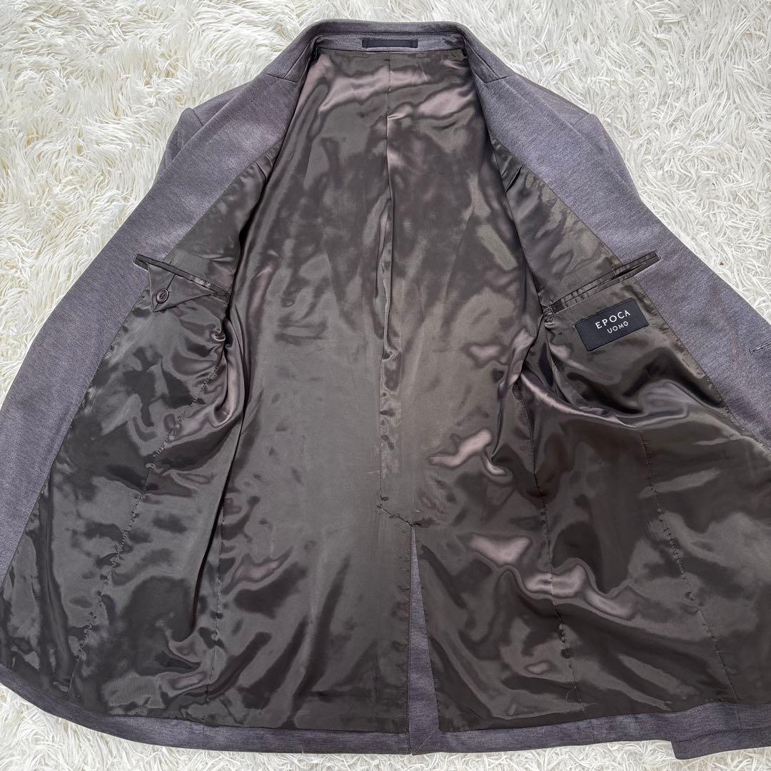 未使用級★エポカウォモ スーツ ブラウン ITL48位 コットン素材