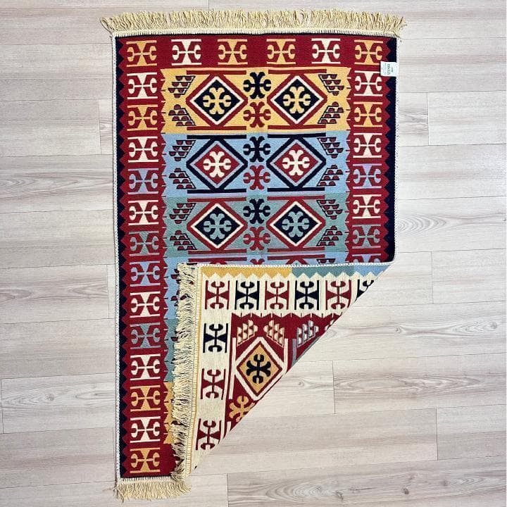 即発送‼️ トルコ製 リバーシブル ラグ キリム 絨毯 玄関マット ペルシャ絨毯