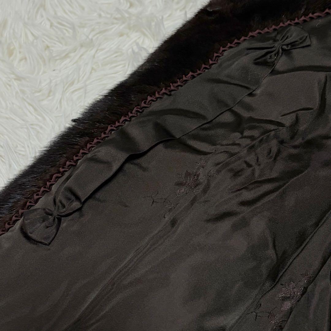 ミンク　リアルファー　コート　11号　茶　まとめ　L サファイア　ムーンバット