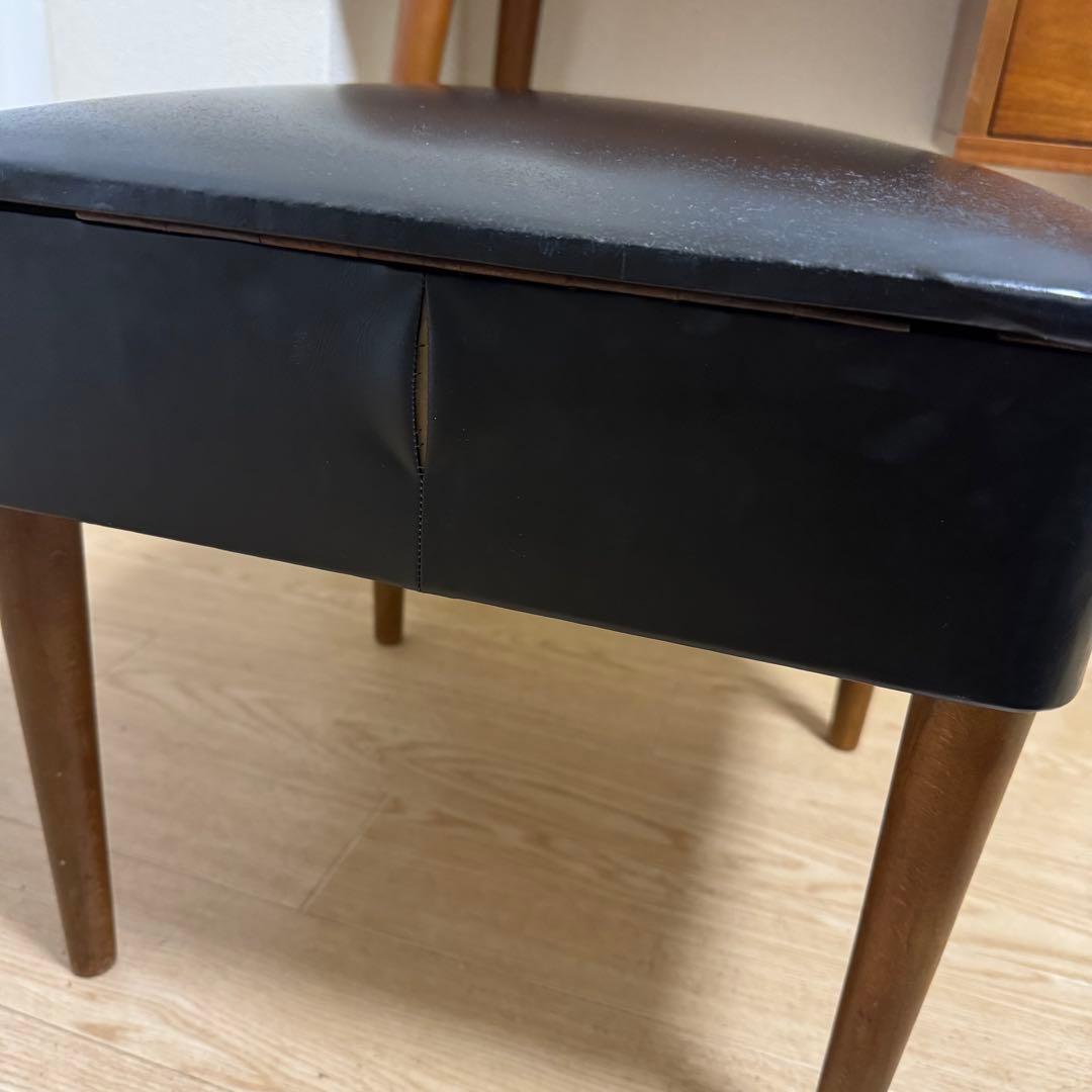 ドレッサー 鏡台 木製 スツール セット ミッドセンチュリー系 レトロ