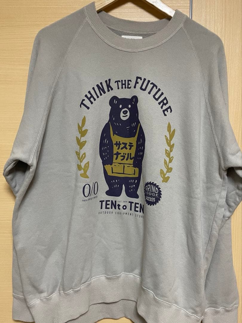 早い者勝ちネルデザインワークスグラインドロッヂ TENto TENクマスウェット