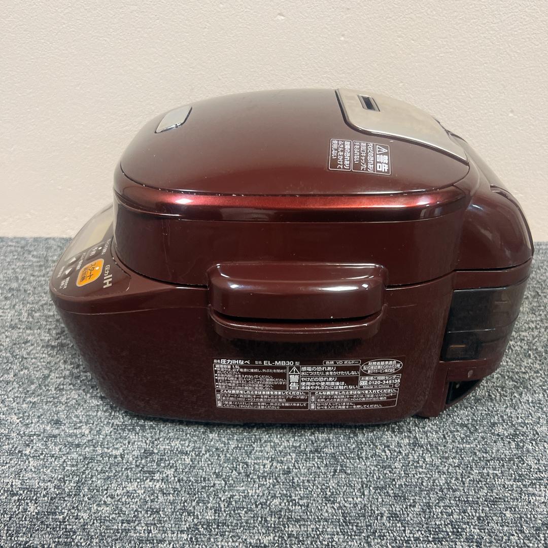 【良品】象印 圧力IHなべ 煮込み自慢 ボルドー EL-MB30-VD 19年製