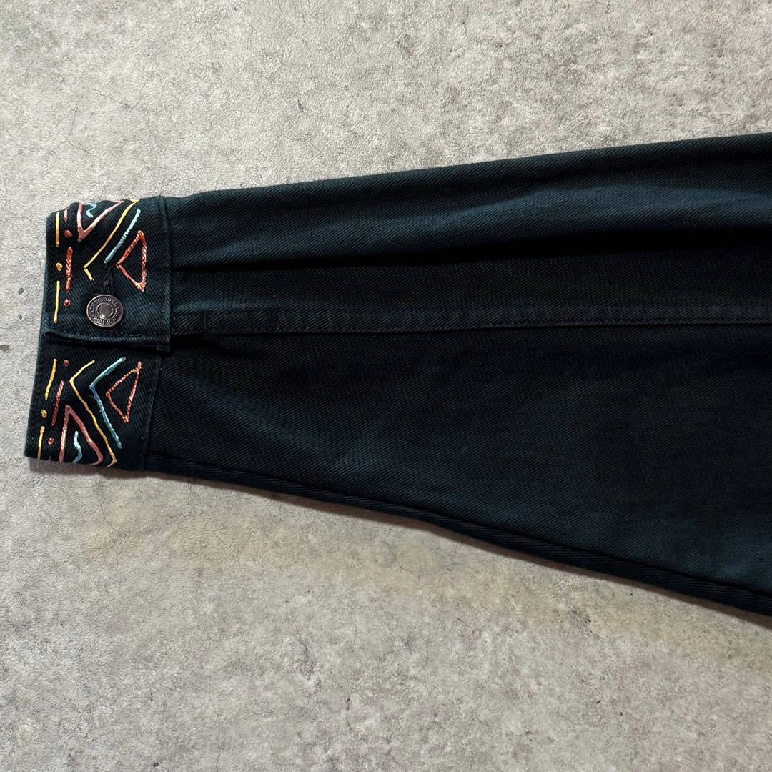 80s 90s ヴィンテージ デニムジャケット JORDACHE 短丈 ブラック