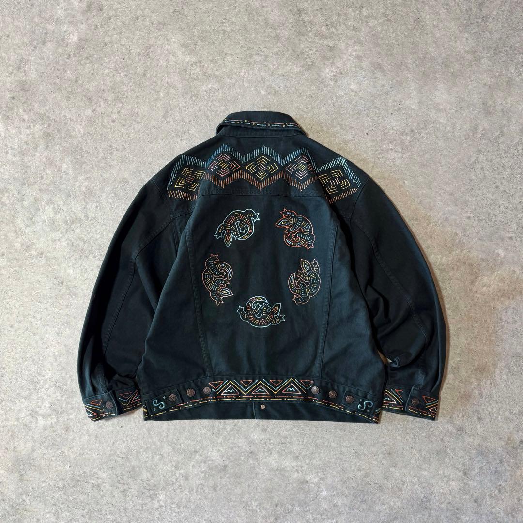 80s 90s ヴィンテージ デニムジャケット JORDACHE 短丈 ブラック