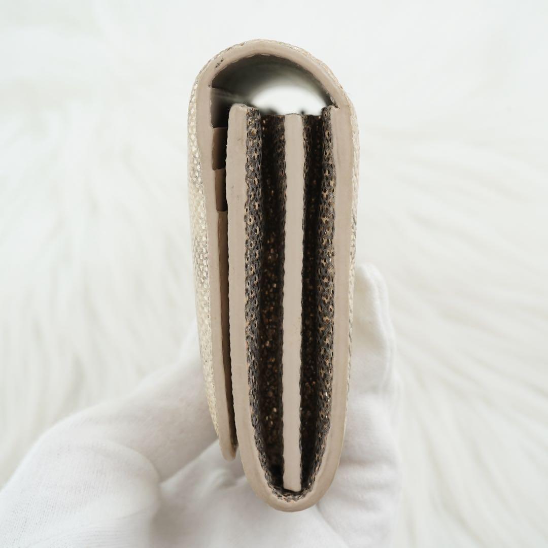 未使用品　箱付き　BVLGARI ブルガリ　長財布　レザー　サークル金具　希少