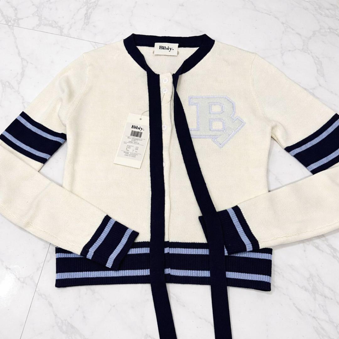 Bibiy. B. CLUB TIE CARDIGAN ホワイト　値下げ不可