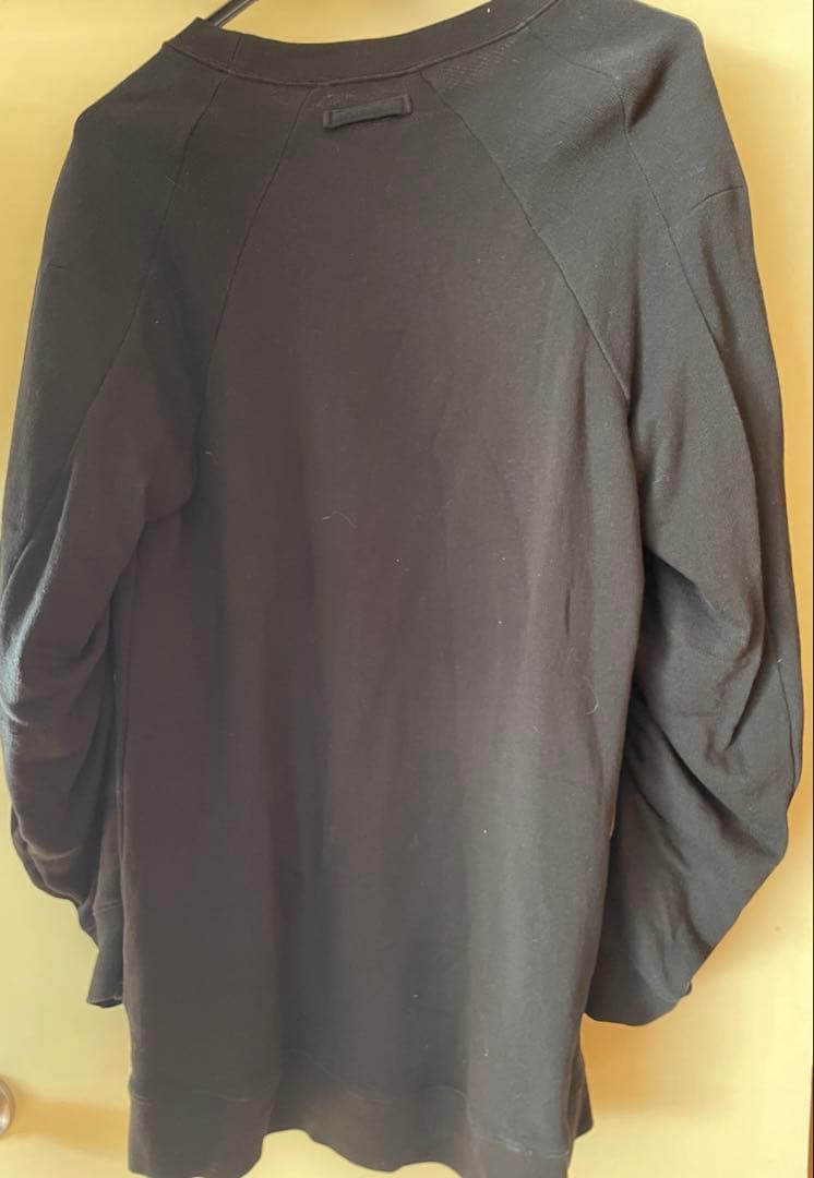 アンドゥムルメステール　ジップ付きロング丈トレーナー　ブラック