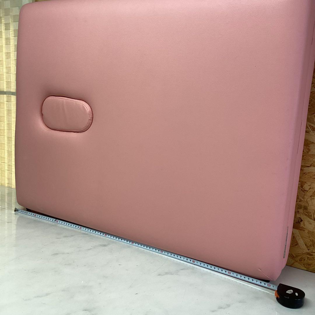 木製フレーム　折りたたみ　ベッド　収納袋付き　ピンク　World JB（F32