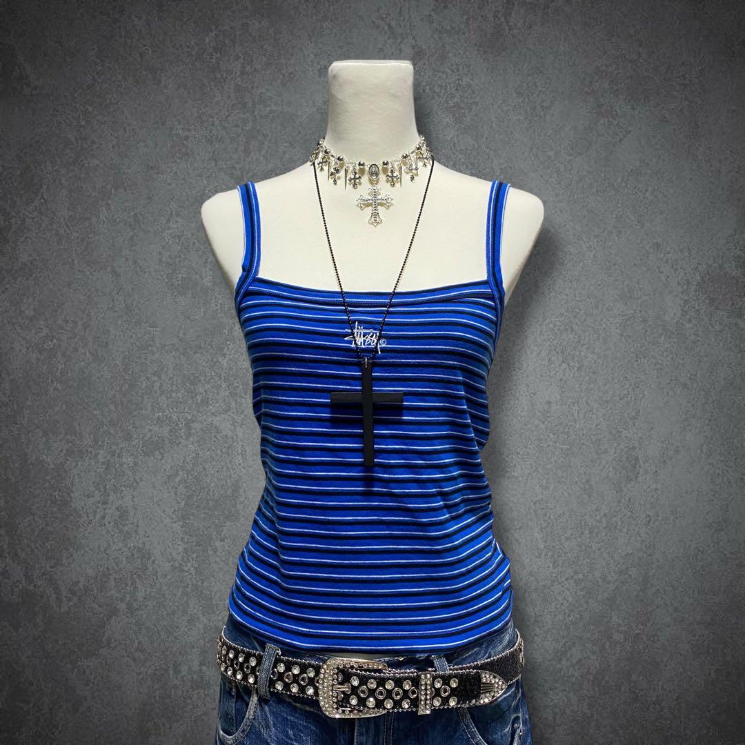 Stussy 00s ボーダー キャミソール y2k 平成 ギャル グランジ