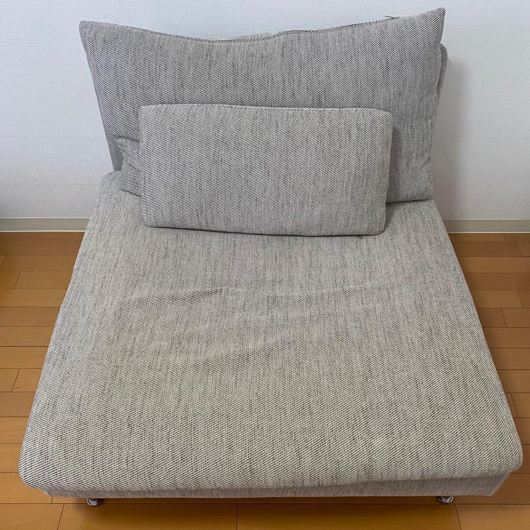 IKEA ソーデルハムン　1人掛けソファ　ヴィーアルプ ベージュ/ブラウン