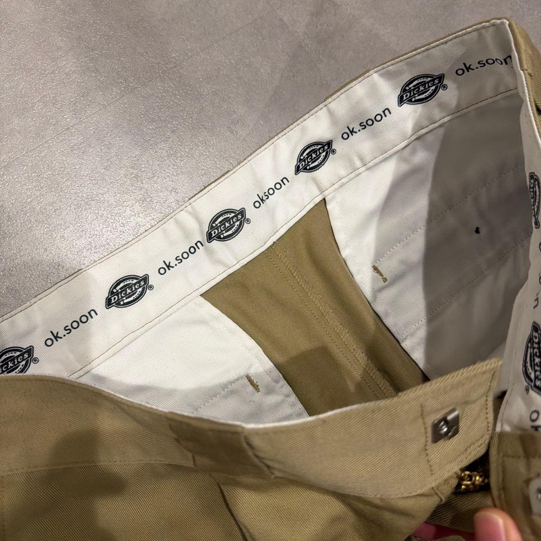 ok.soon×dickies wide chino pants ベージュ L