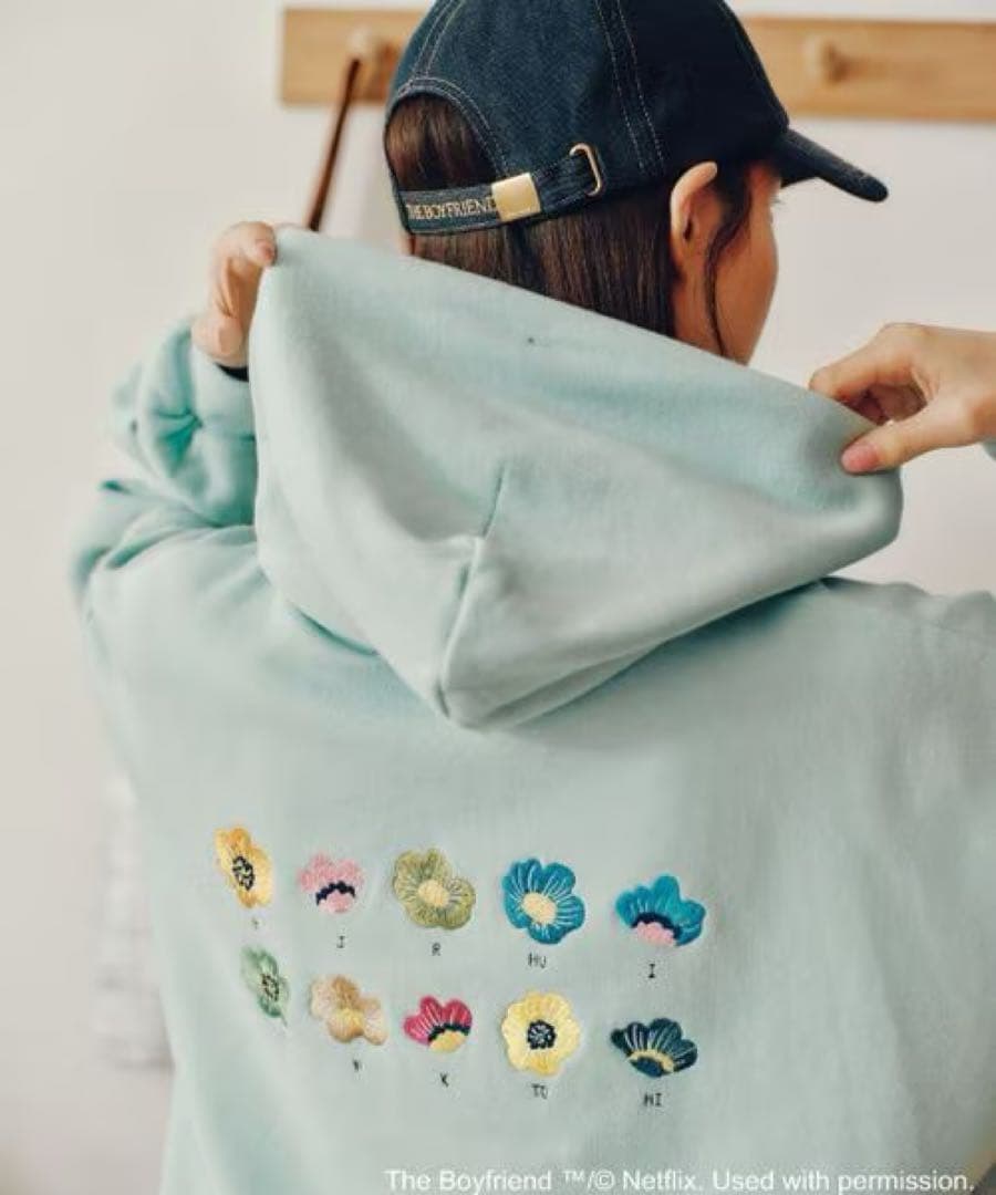 ボーイフレンド × ニコアンド【コラボ フーディー 】ミントM