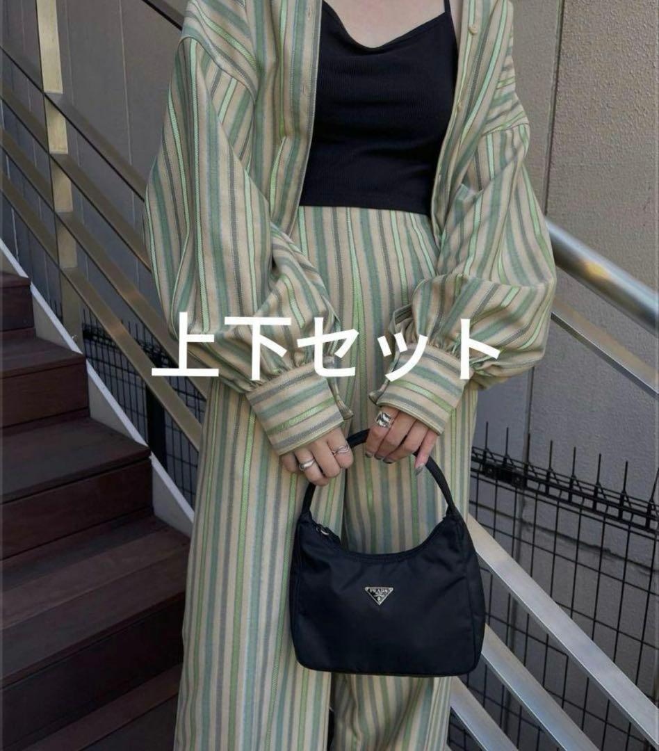 COLORFUL STRIPE SHIRT TOP＆PANTS　セットアップ