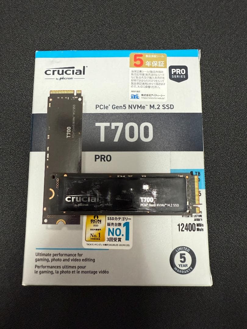 内蔵型SSD Crucial T700 4TB M.2 SSD