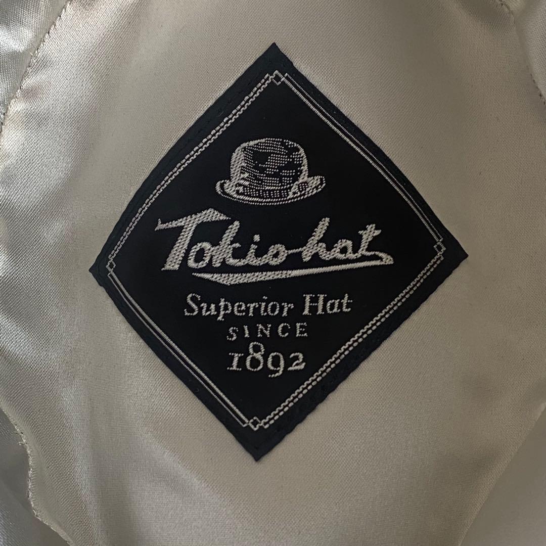 1540【新品 Tokiohat】高級中折れ帽★ハット★ラビットファー★ブラック