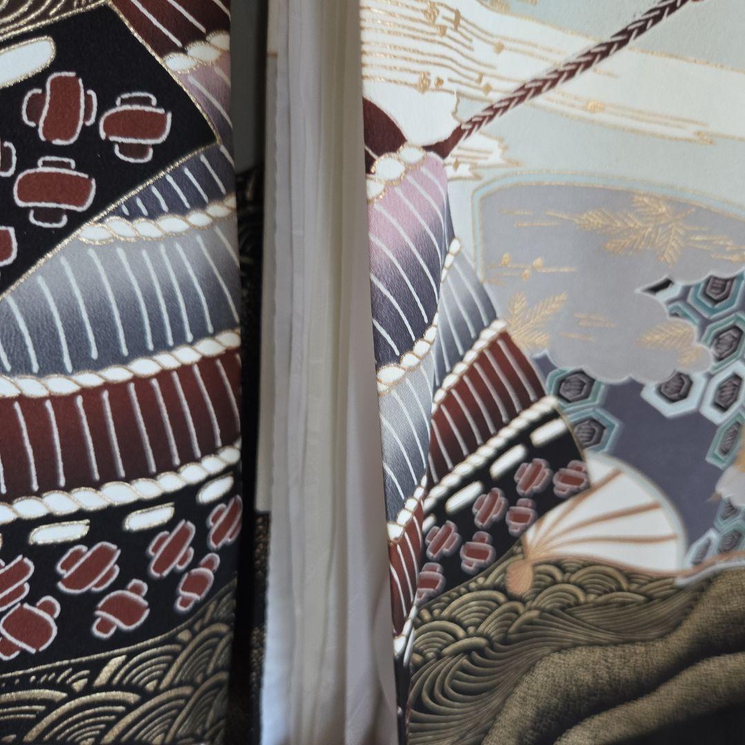 No36　正絹　男の子お祝い着物　長襦袢付き　産着　七五三