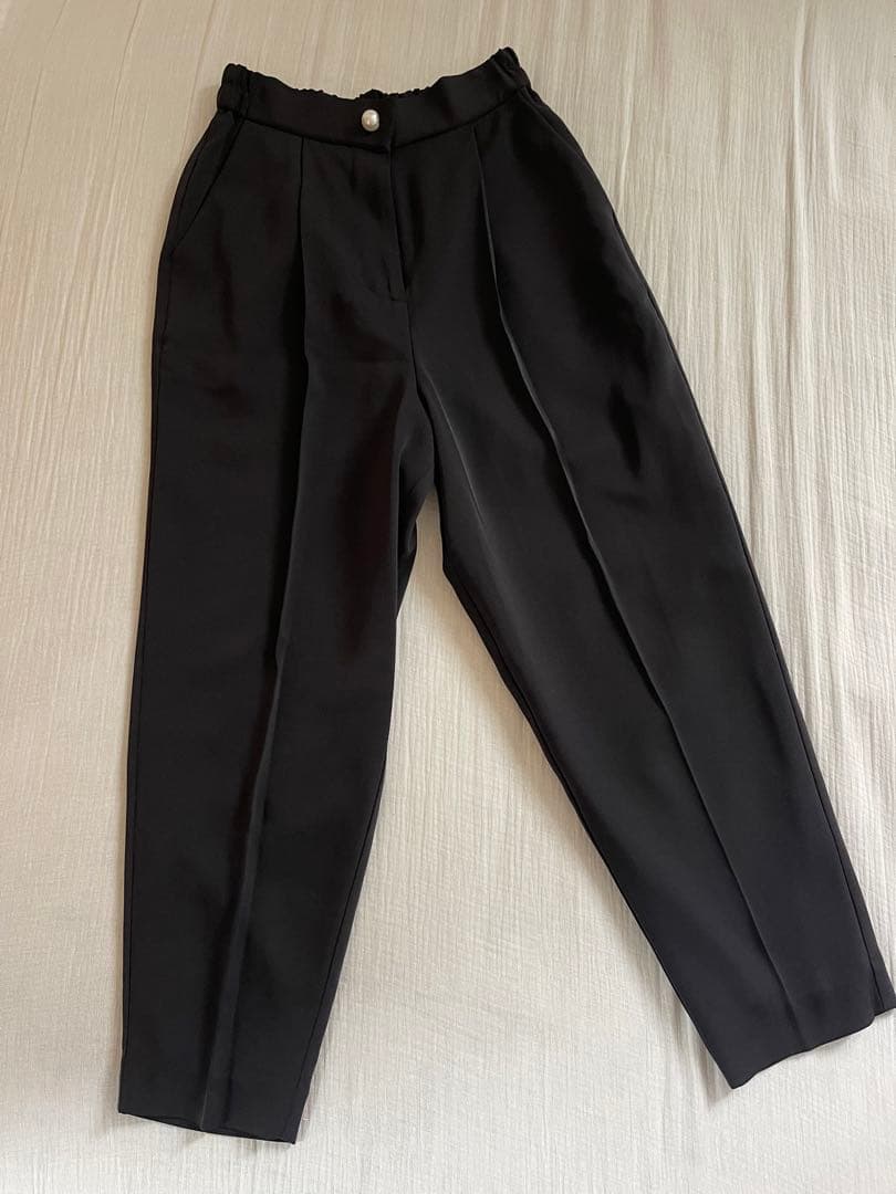 UNMINOU アンミヌ unminou タックテーパードパールパンツ