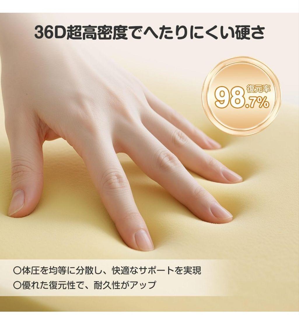 マットレス ダブル 三つ折り 高密度36D 高反発 体圧分散 硬め 硬さ190N