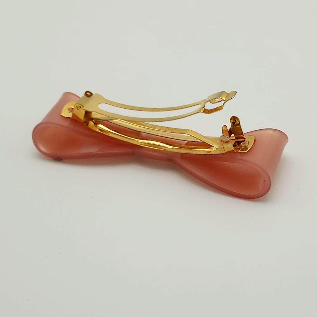 ★ALEXANDRE DE PARIS★ バレッタ リボン ストーン ピンク