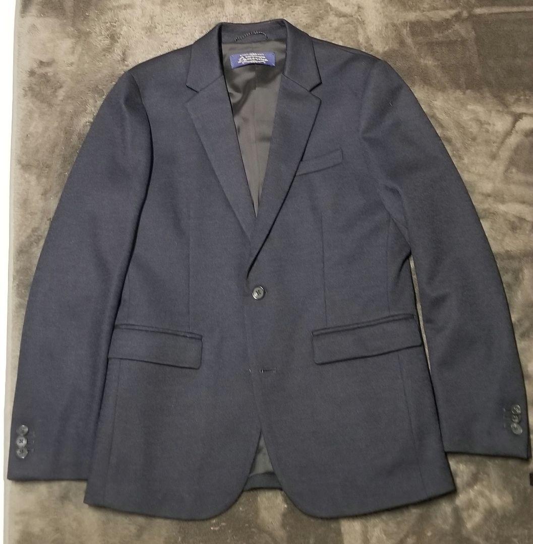 【未使用】ナノユニバース　ダメリーノ ウールミックス　セットアップ 　ネイビーM