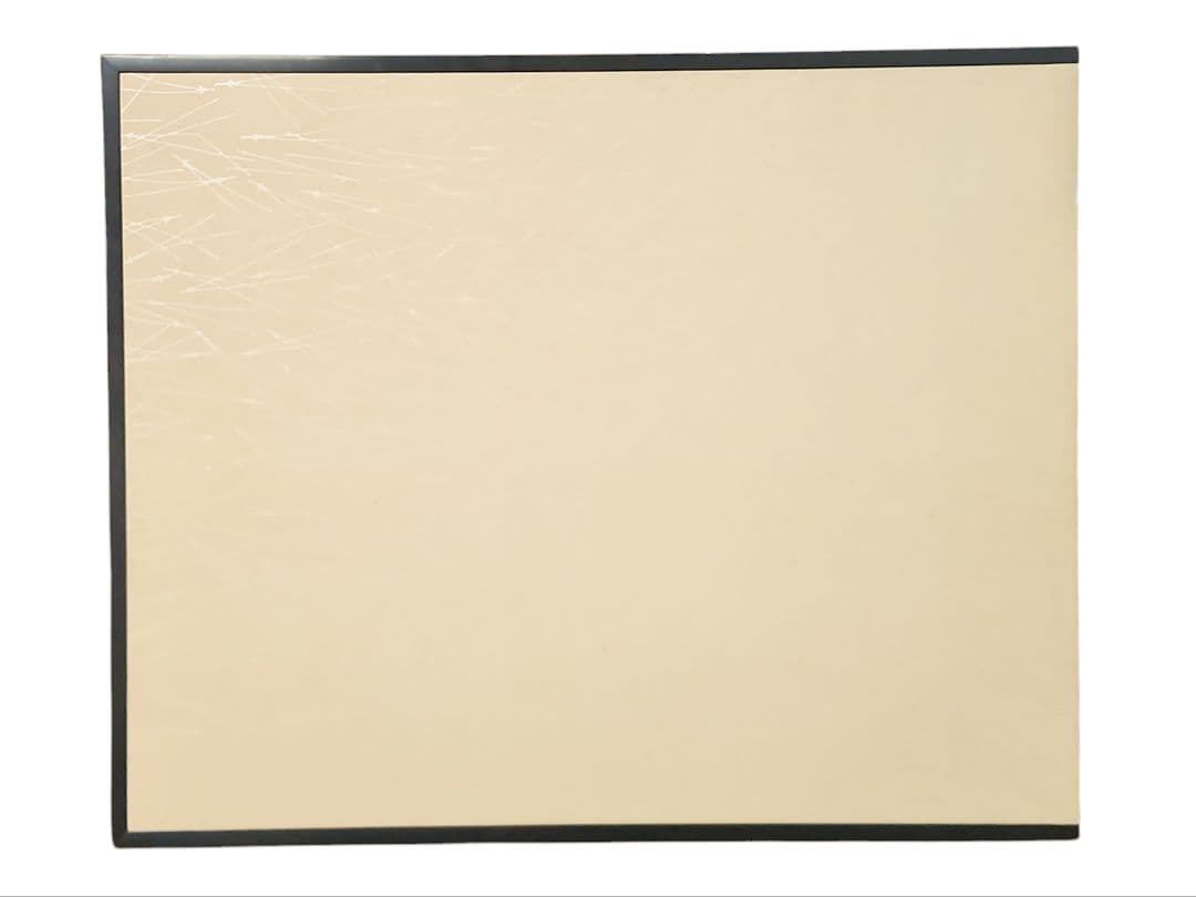 表千家 堀内宗心(兼中斎)画『白張 黒塗縁 曳舟画 風炉先屏風』共板 紙箱