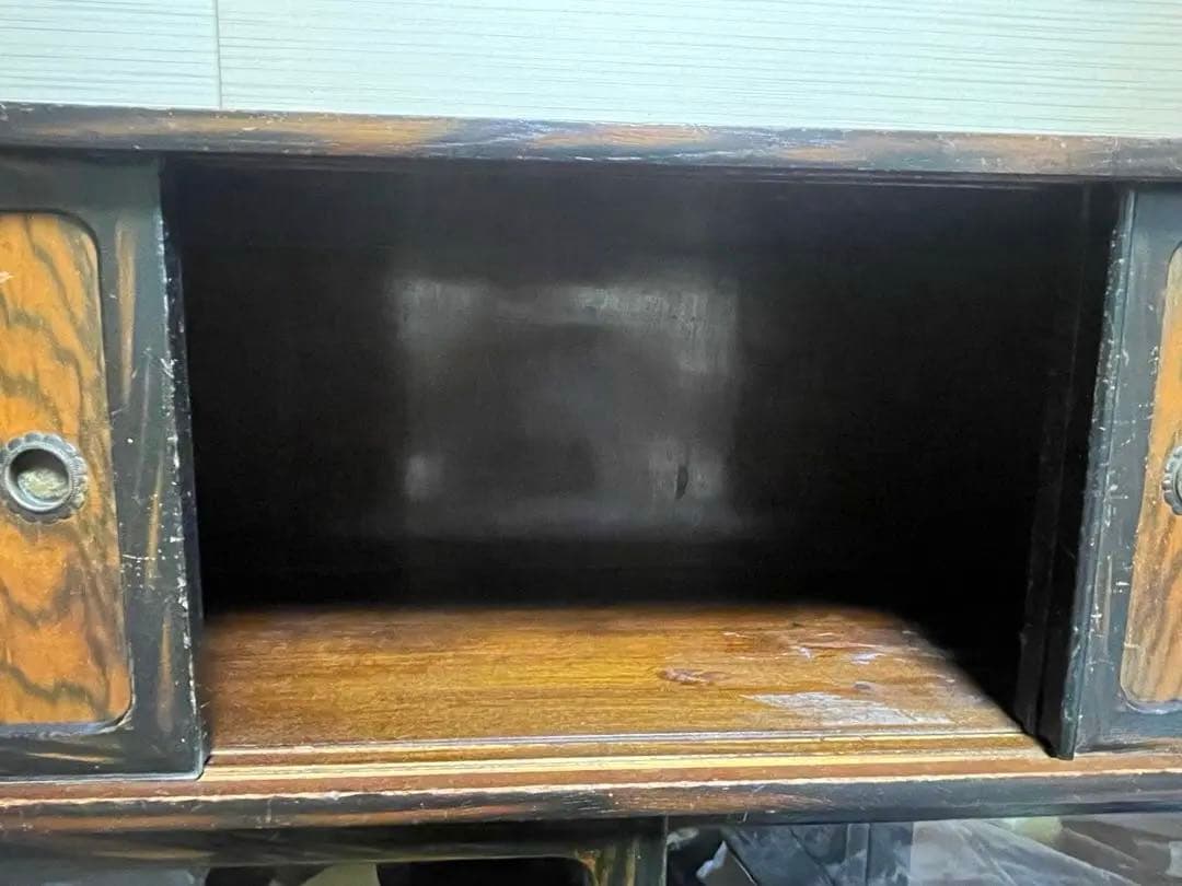 ヴィンテージ 茶箪笥 黒柿 水屋箪笥 飾り棚 収納