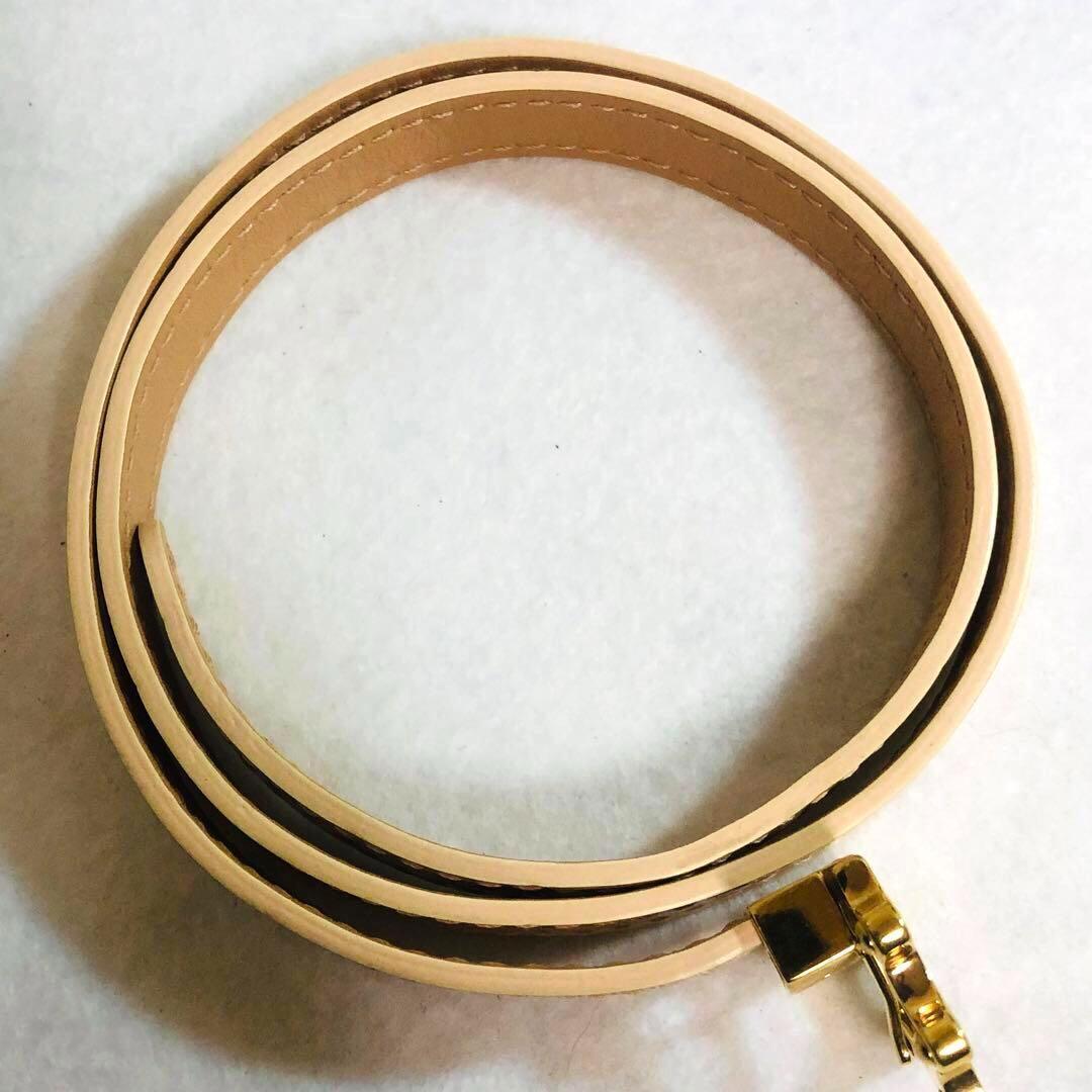 LOUIS VUITTON ヴェルニ ベルト ブレスレット ベージュ