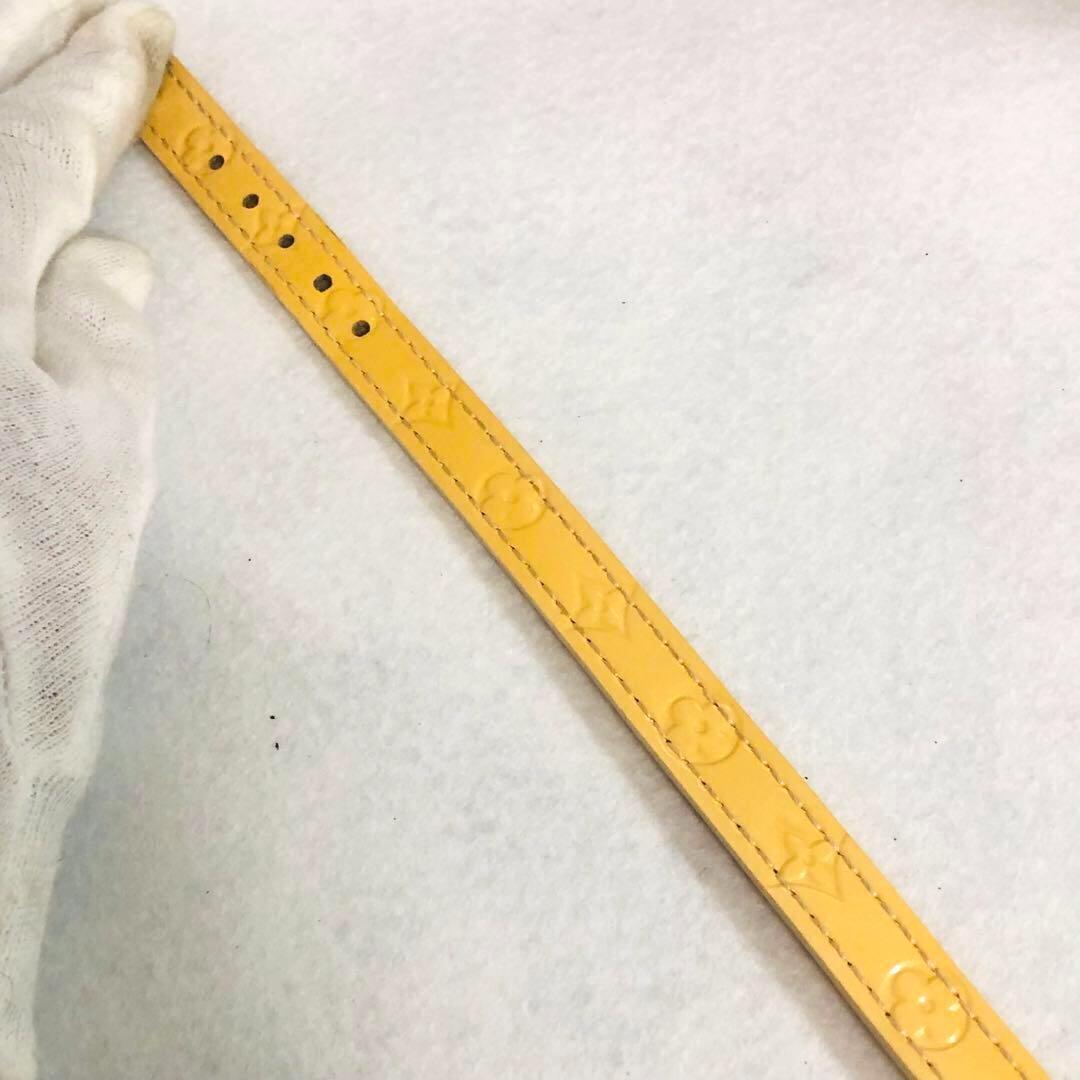 LOUIS VUITTON ヴェルニ ベルト ブレスレット ベージュ