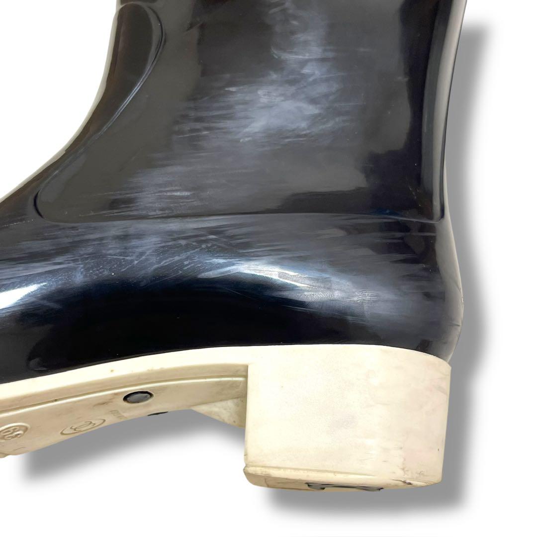 CHANEL シャネル レインブーツ カメリア ブラック 39 ココマーク 上品