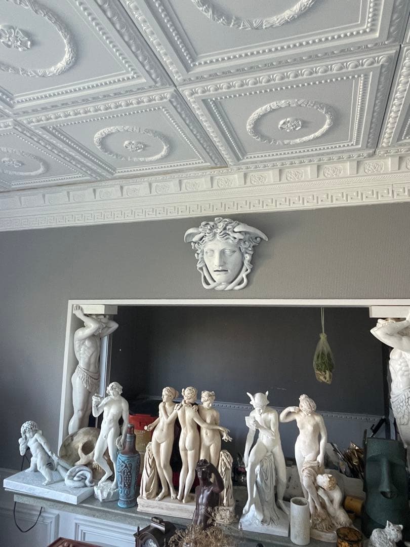 メデューサ 高さ34сm・ゴルゴンの頭 壁掛