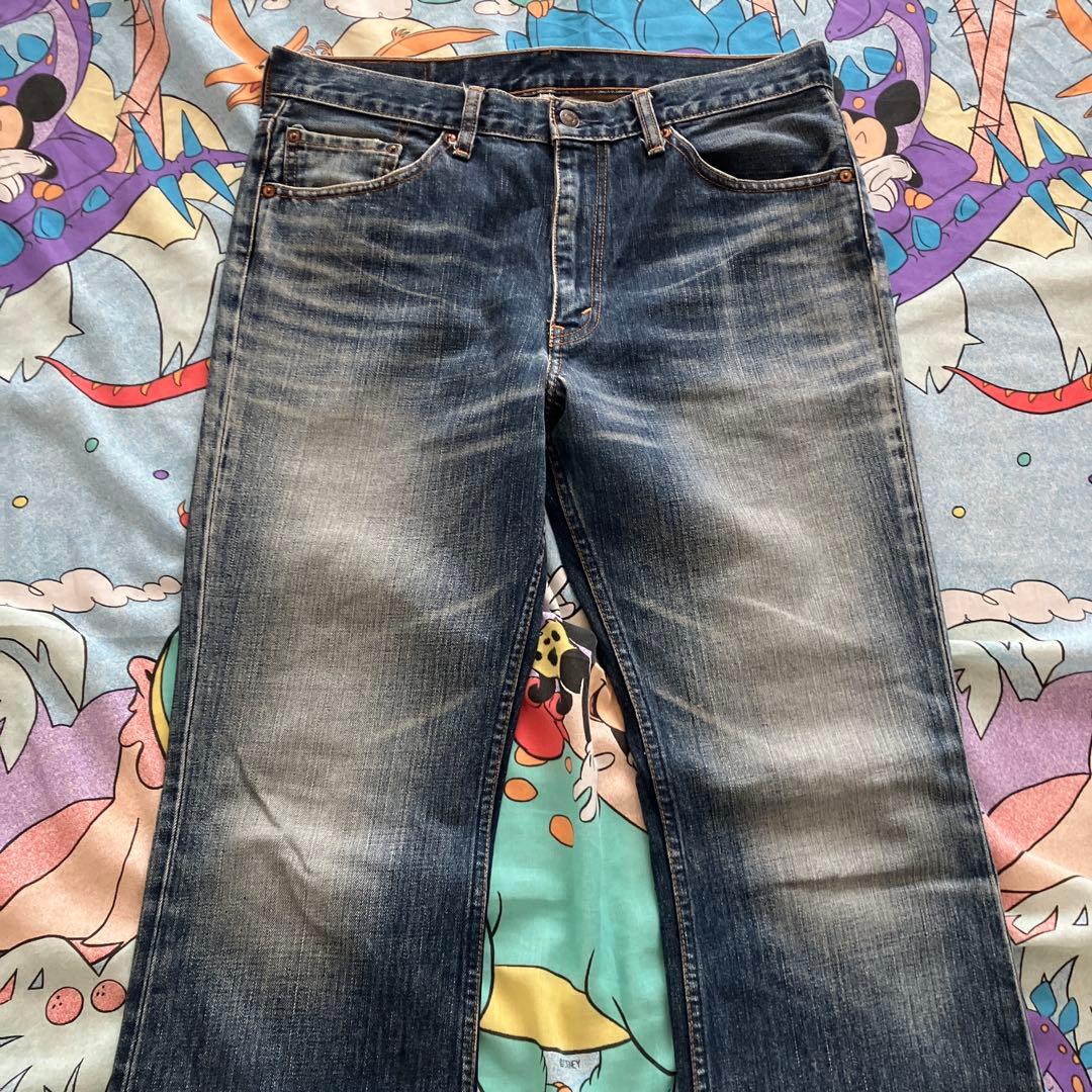00sリーバイス517 デニムパンツ　フレア　ブーツカット ヒゲ　縦落ち　W34