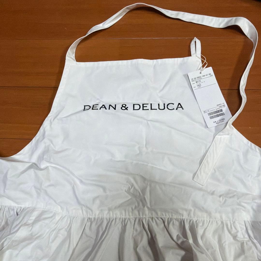 DEAN＆DELUCA×BEAMS COUTUREギャザーのエプロンドレス　白