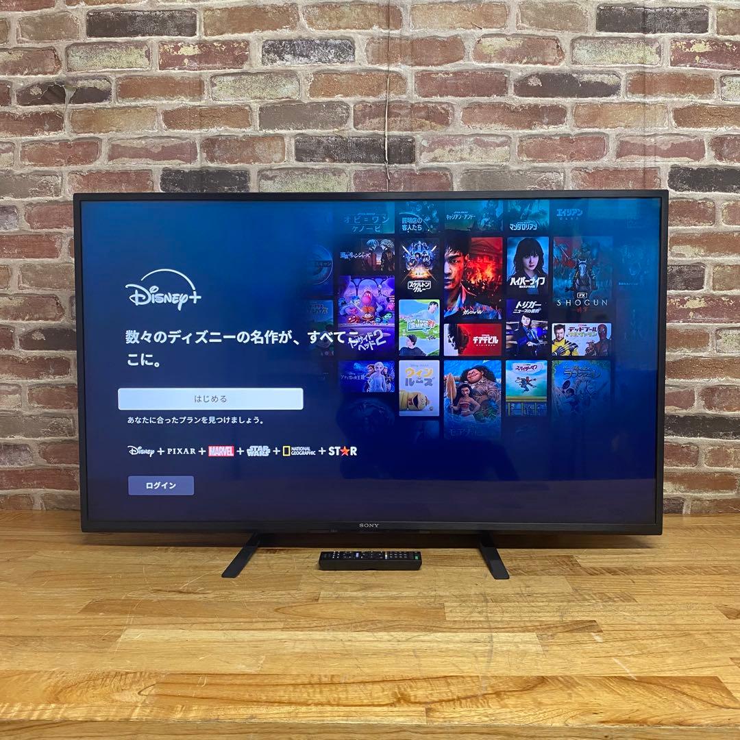 SONY 43V型 4K チューナーレス 液晶テレビ BRAVIA 動画アプリ○