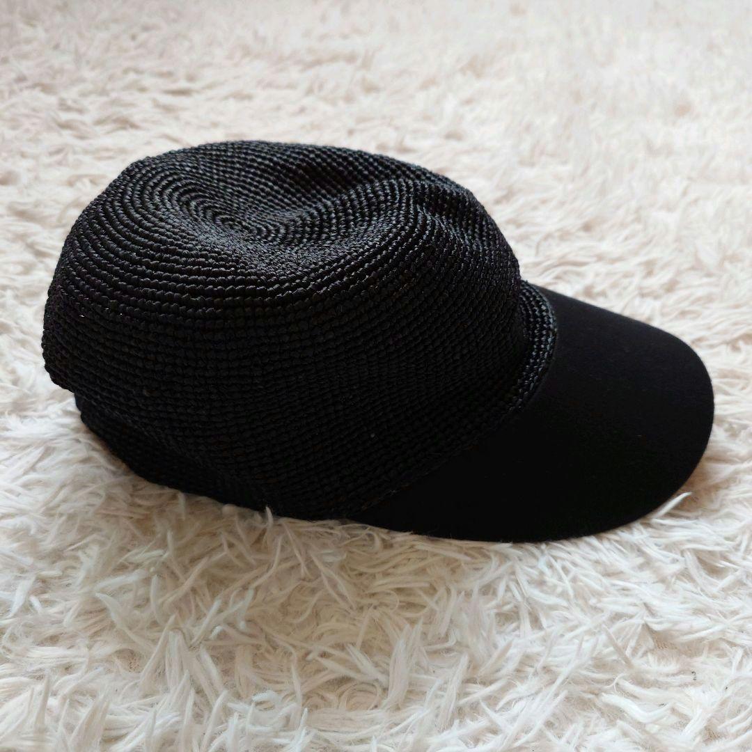 ヘレンカミンスキー　Vivette　ラフィア　麦わら　キャップ　帽子　シルバー