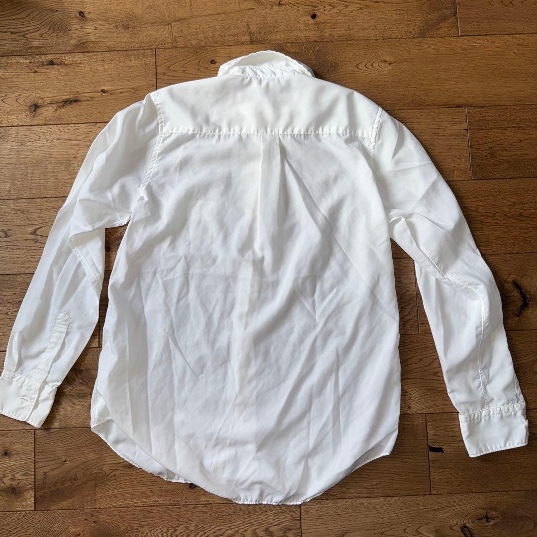 COMME des GARÇONS エステル長袖シャツ（白） XS
