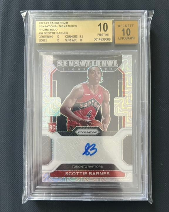 BGS10！Scottie Barnes Prizm Mojo Auto /25