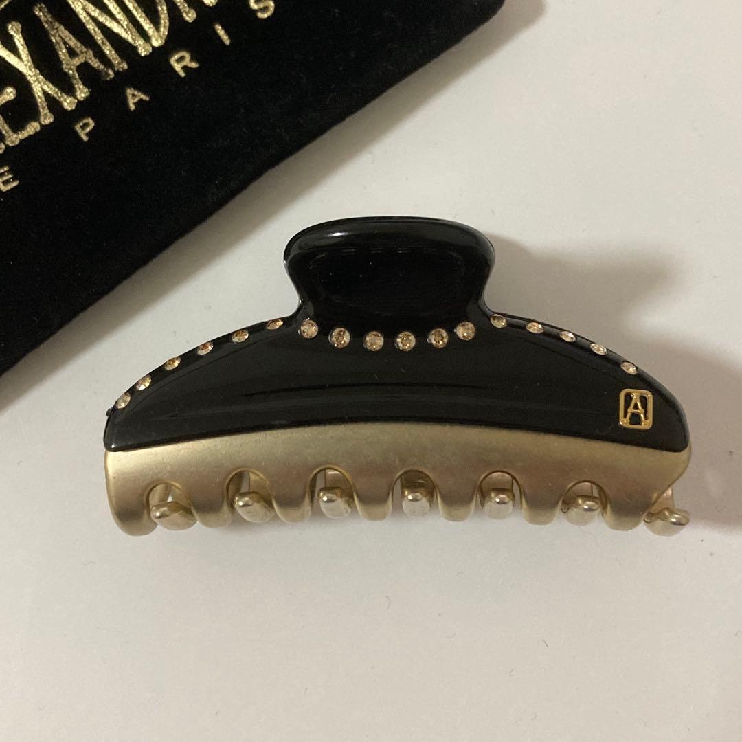 最終価格 ALEXANDRE DE PARIS ブラックへアクリップMサイズ