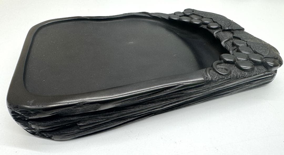 【未使用品】甲州雨畑硯　秀峰作　葡萄硯　書道具