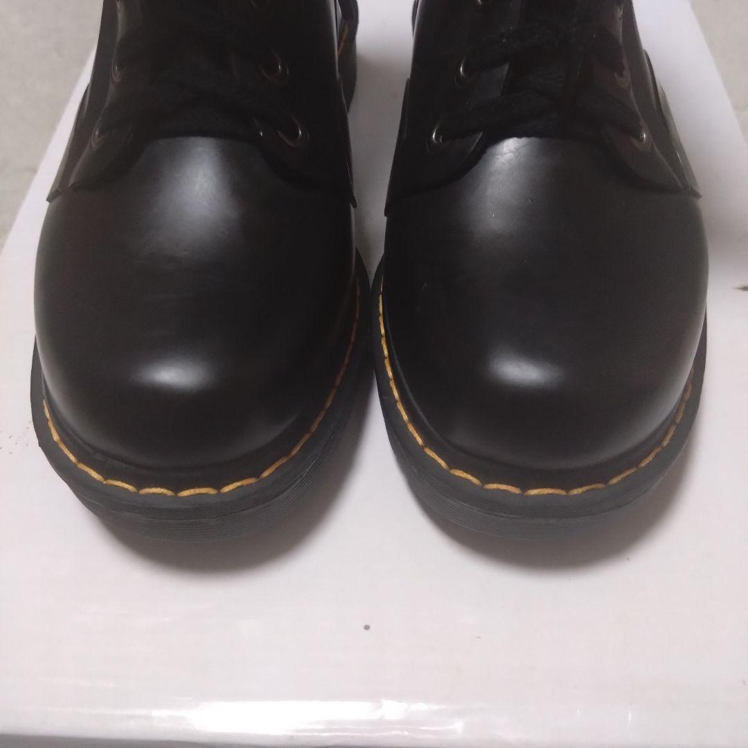 極美品 Dr.Martens ドクターマーチン　レインブーツ　ブラック編み上げ