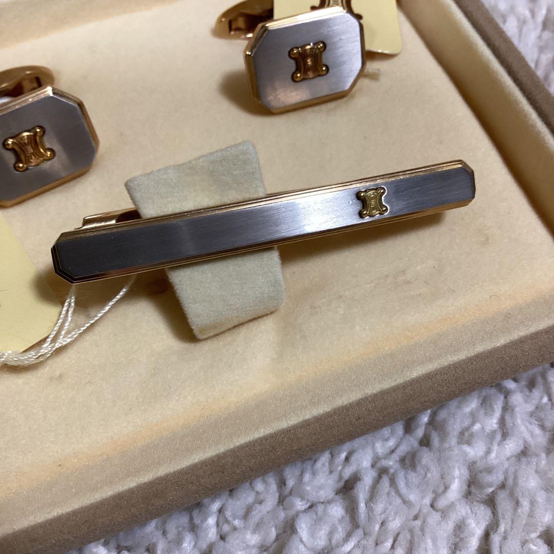 【未使用】CELINE カフスボタンとネクタイピンセット