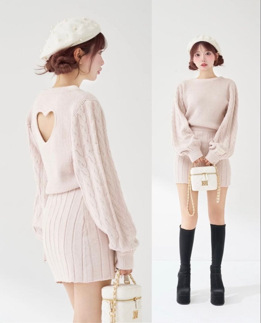 Darich ハートオープンニットワンピース