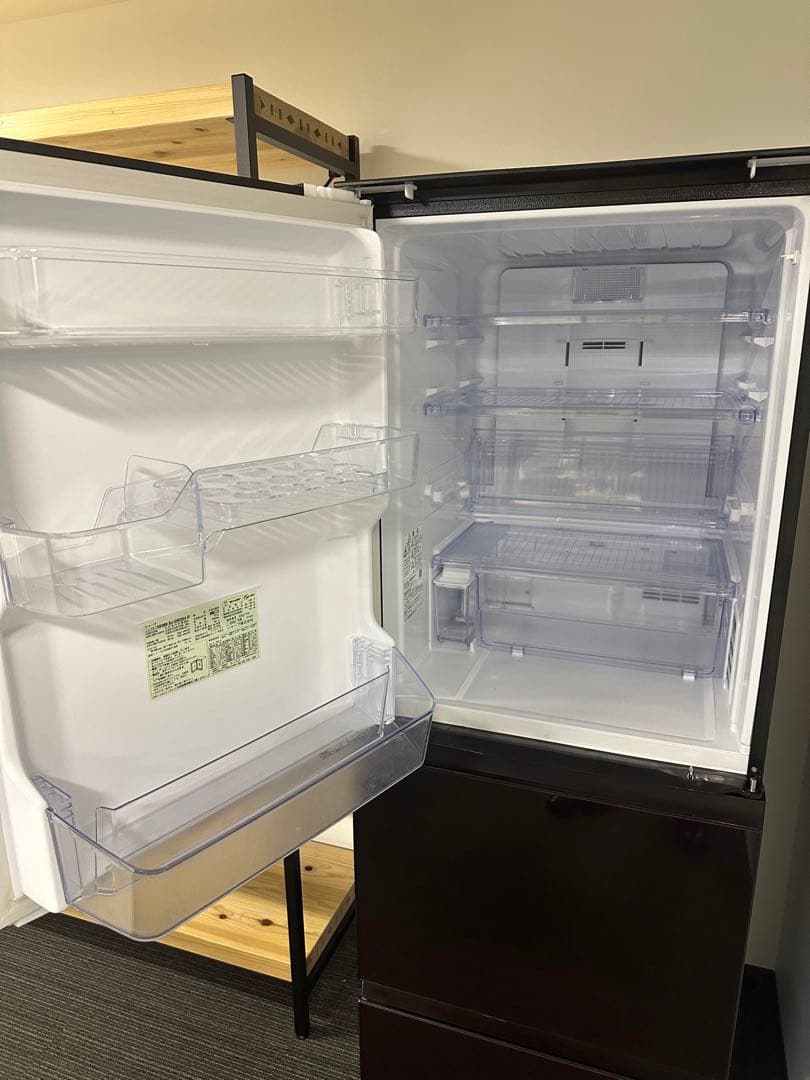 【美品】シャープ 冷蔵庫 SJ-GW35H-R 両開き2022年製