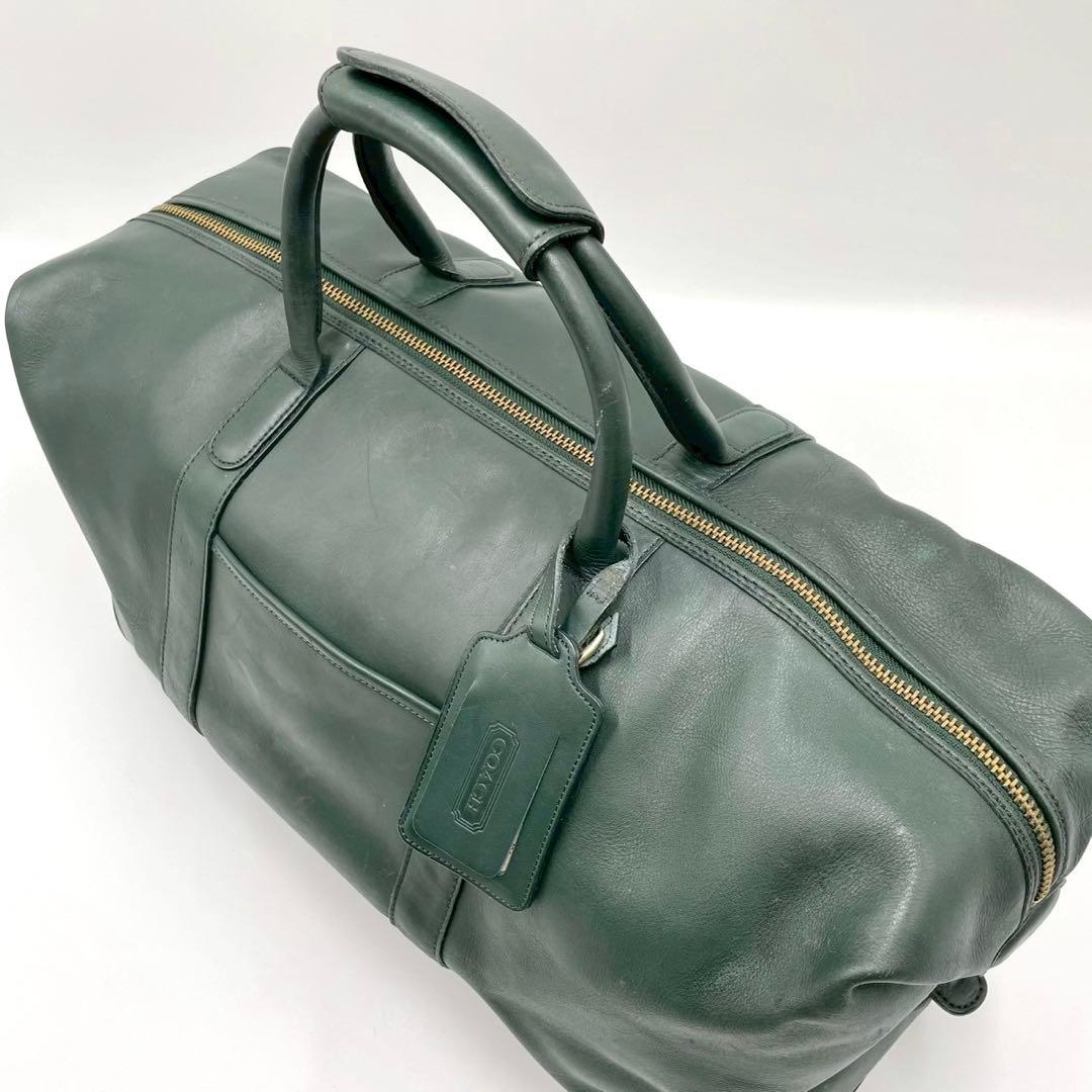 coach vintage オールドコーチ ボストンバッグ レザー グリーン