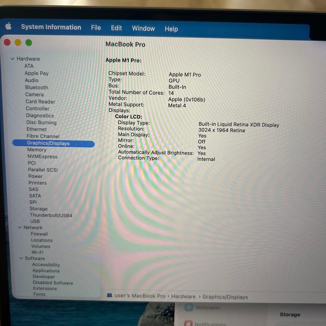 MacBookPro 14インチ M1 16/500GB 14core