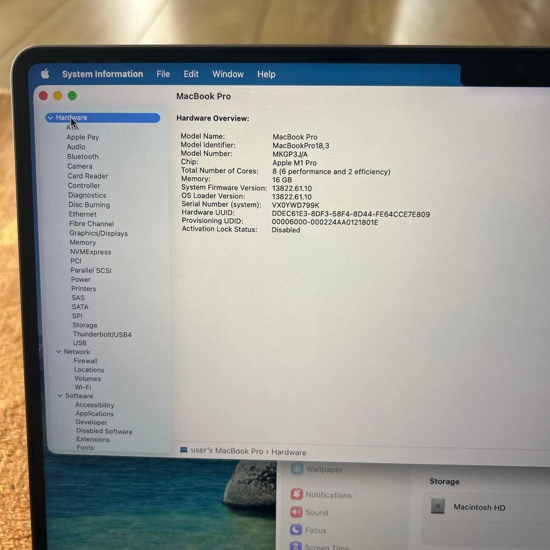 MacBookPro 14インチ M1 16/500GB 14core