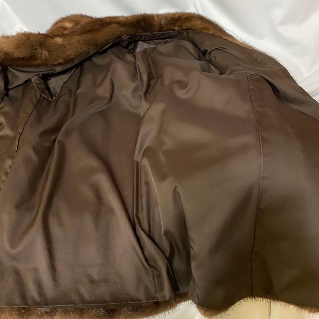 エンバ　EMBA ルナレインミンクファーコート ミドル 毛皮 ブラウン