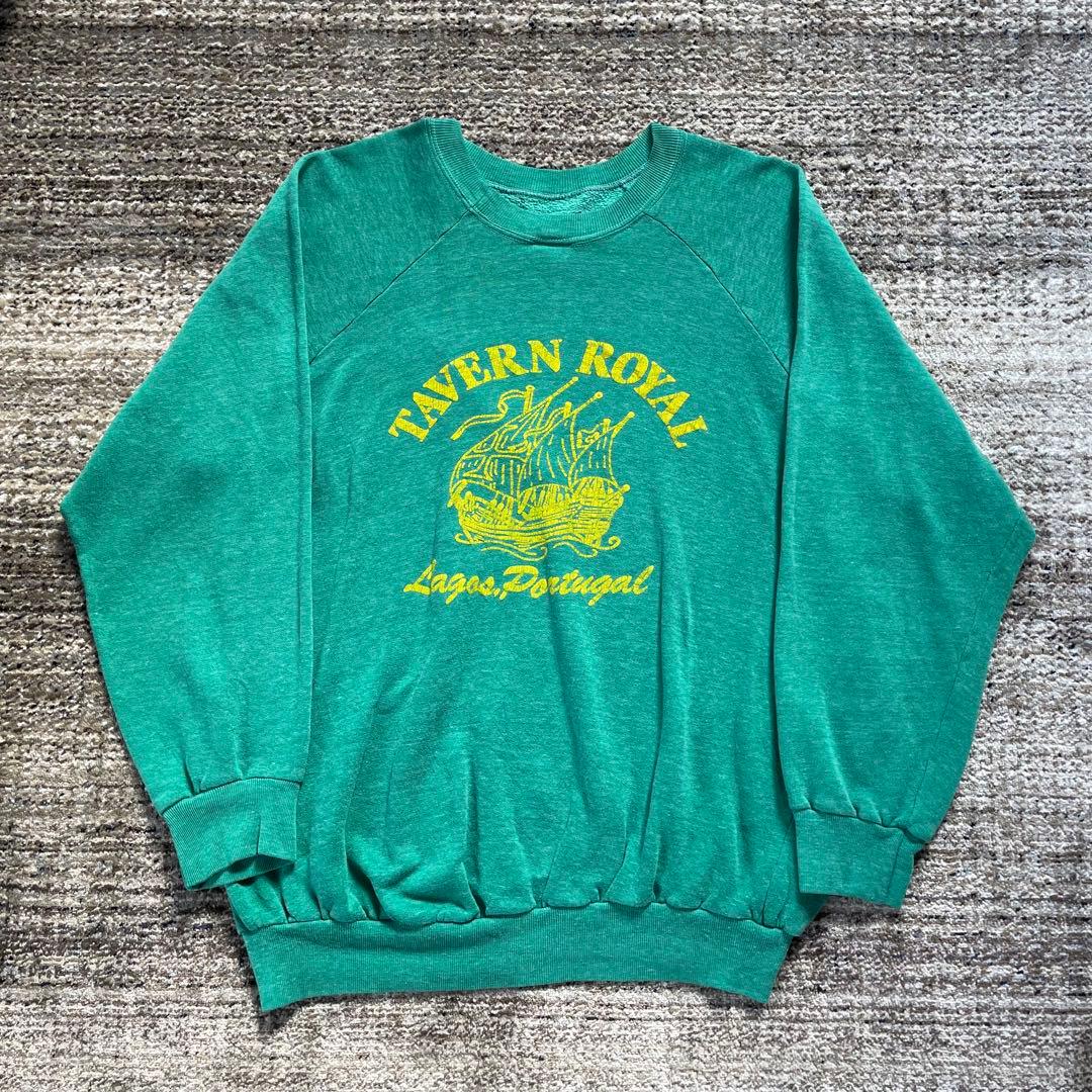 60s 70s ヴィンテージ スウェット ラグラン フェード