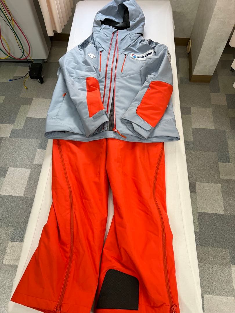 DESCENTE S.I.O スキーウェア グレー/オレンジ